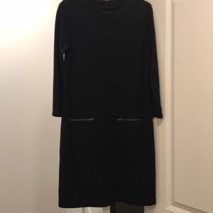 Casion Mid-Thigh Length Mini Sweater Dress (Black)